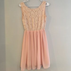 light pink lace dress